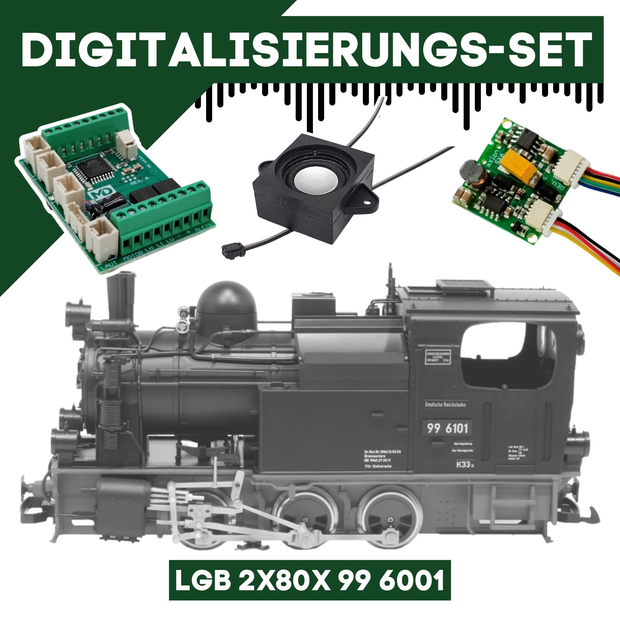 Digitalisierungsset für LGB 2x80x 99 6001 ML-Train 81609102