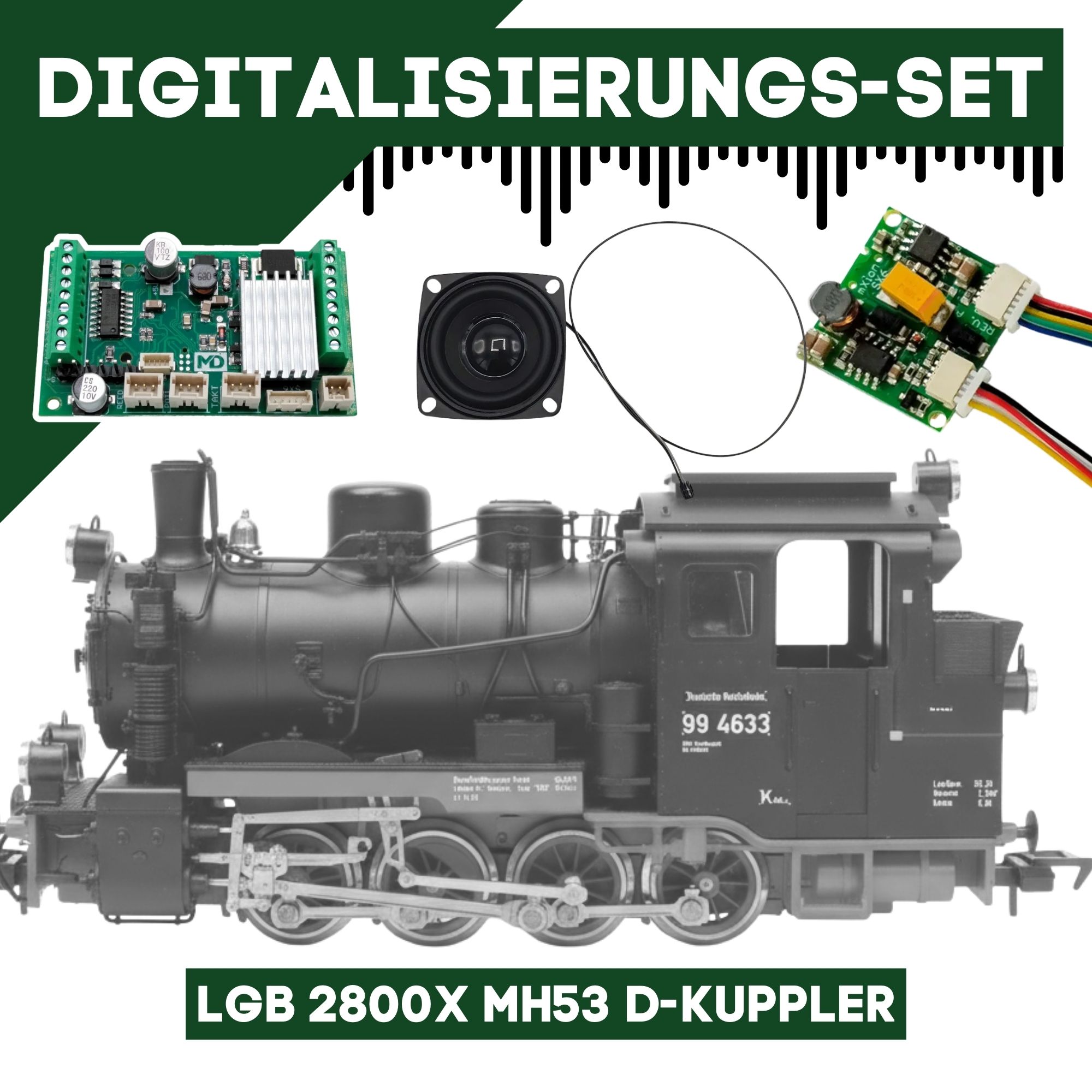 Digitalisierungsset für LGB 2800x Mh53 D-Kuppler ML-Train 81609110