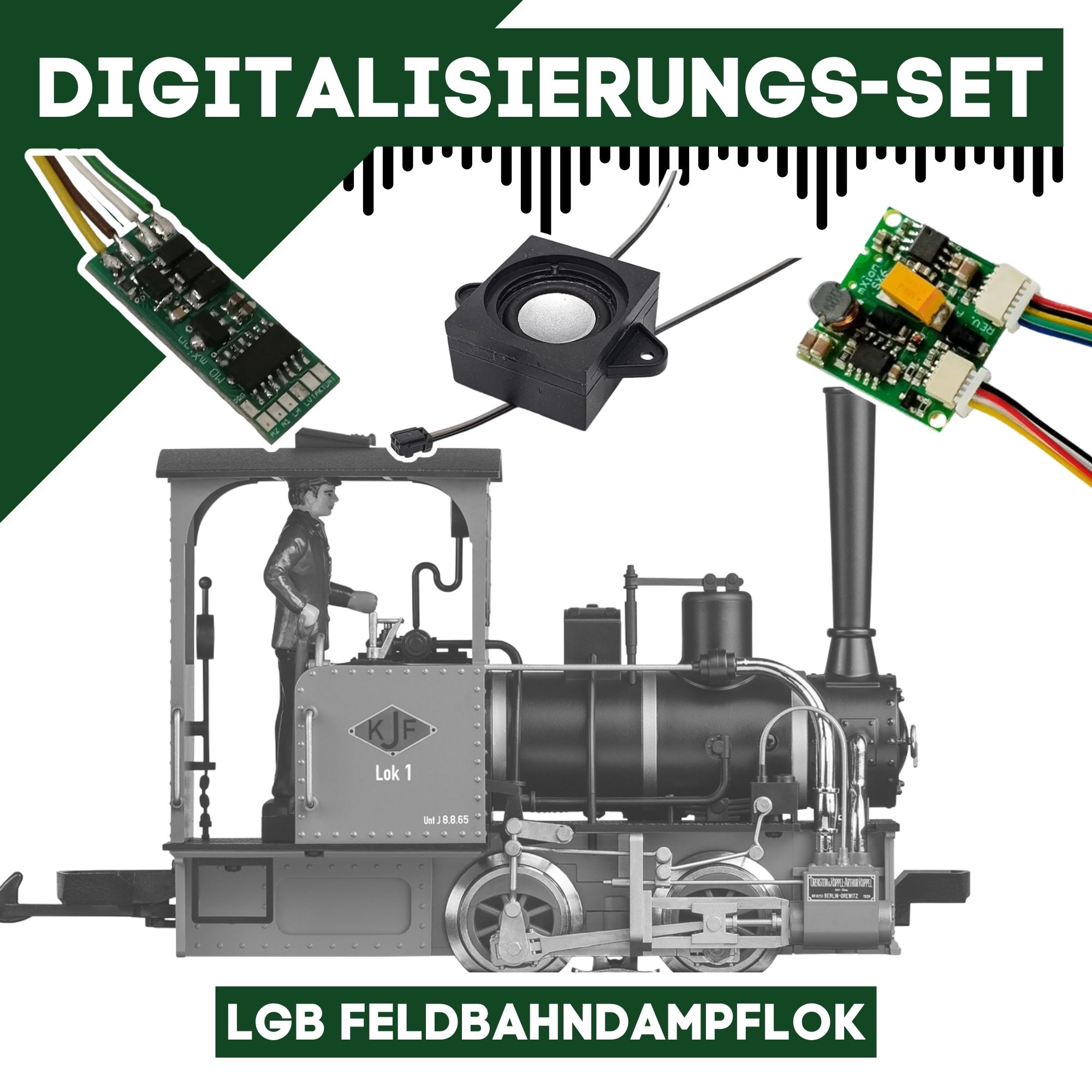 Digitalisierungsset für LGB Feldbahndampflok ML-Train 81609155