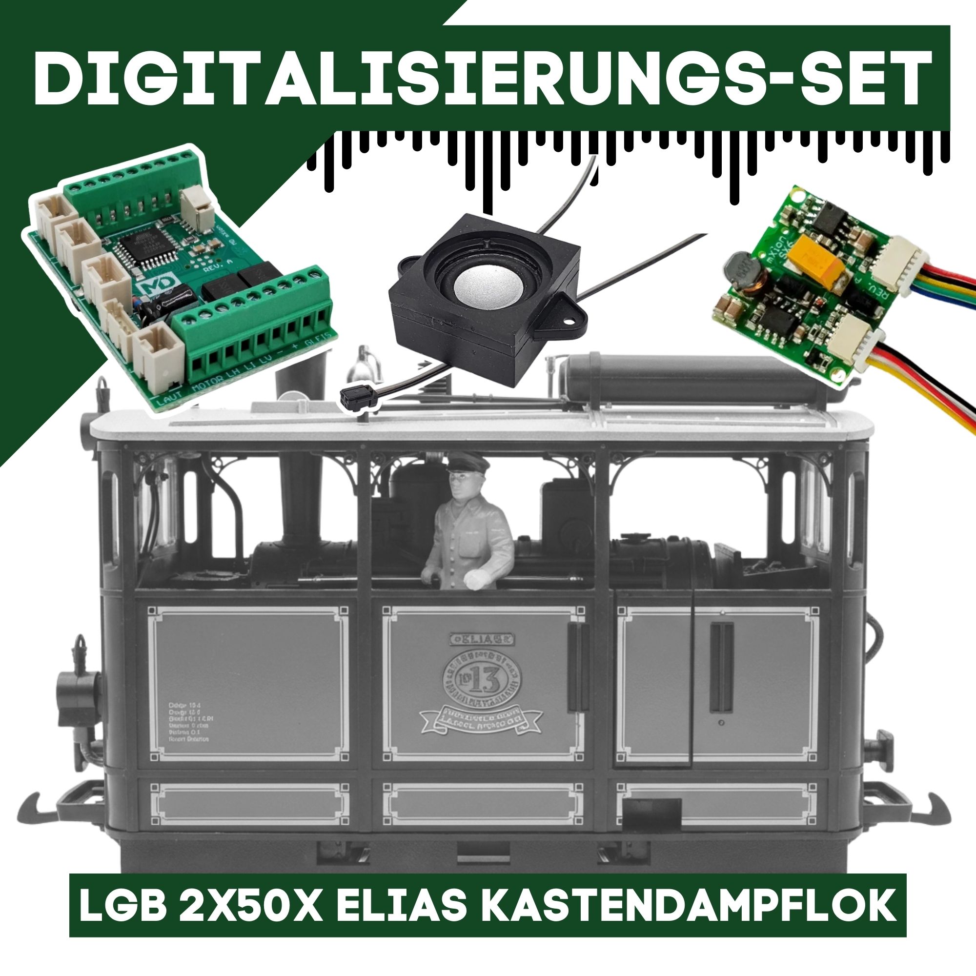 Digitalisierungsset für LGB 2x50x Elias Kastendampflok ML-Train 81609163