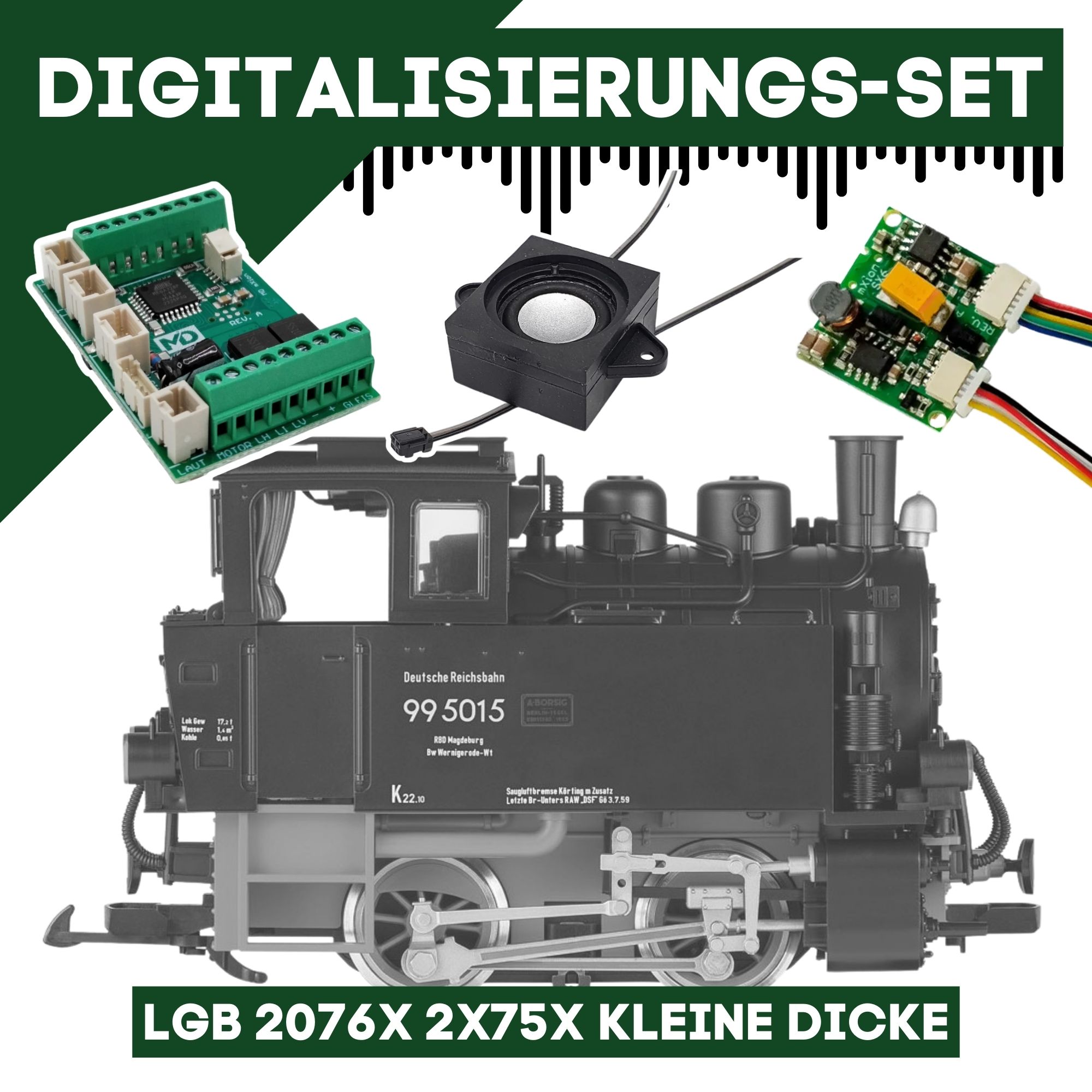 Digitalisierungsset für LGB 2076x 2x75x Kleine Dicke ML-Train 81609167