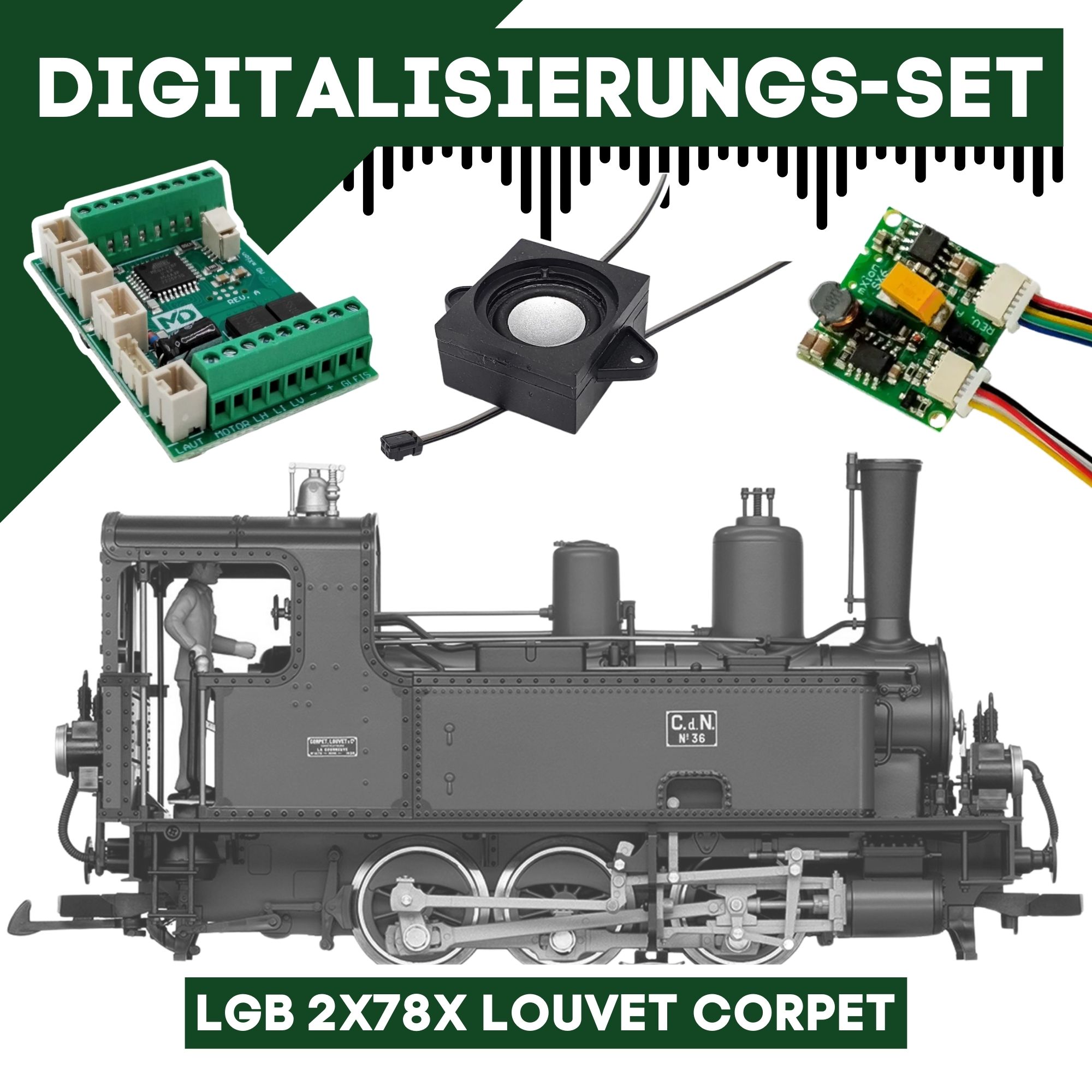Digitalisierungsset für LGB 2x78x Louvet Corpet ML-Train 81609170
