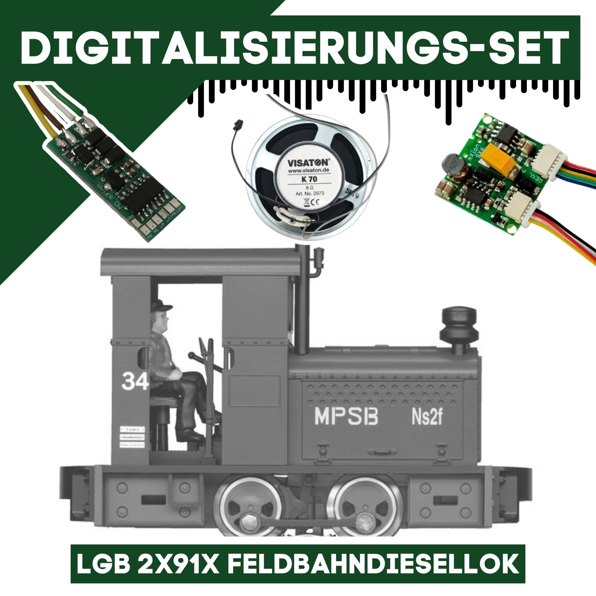 Digitalisierungsset für LGB 2x91x Feldbahndiesellok ML-Train 81609270