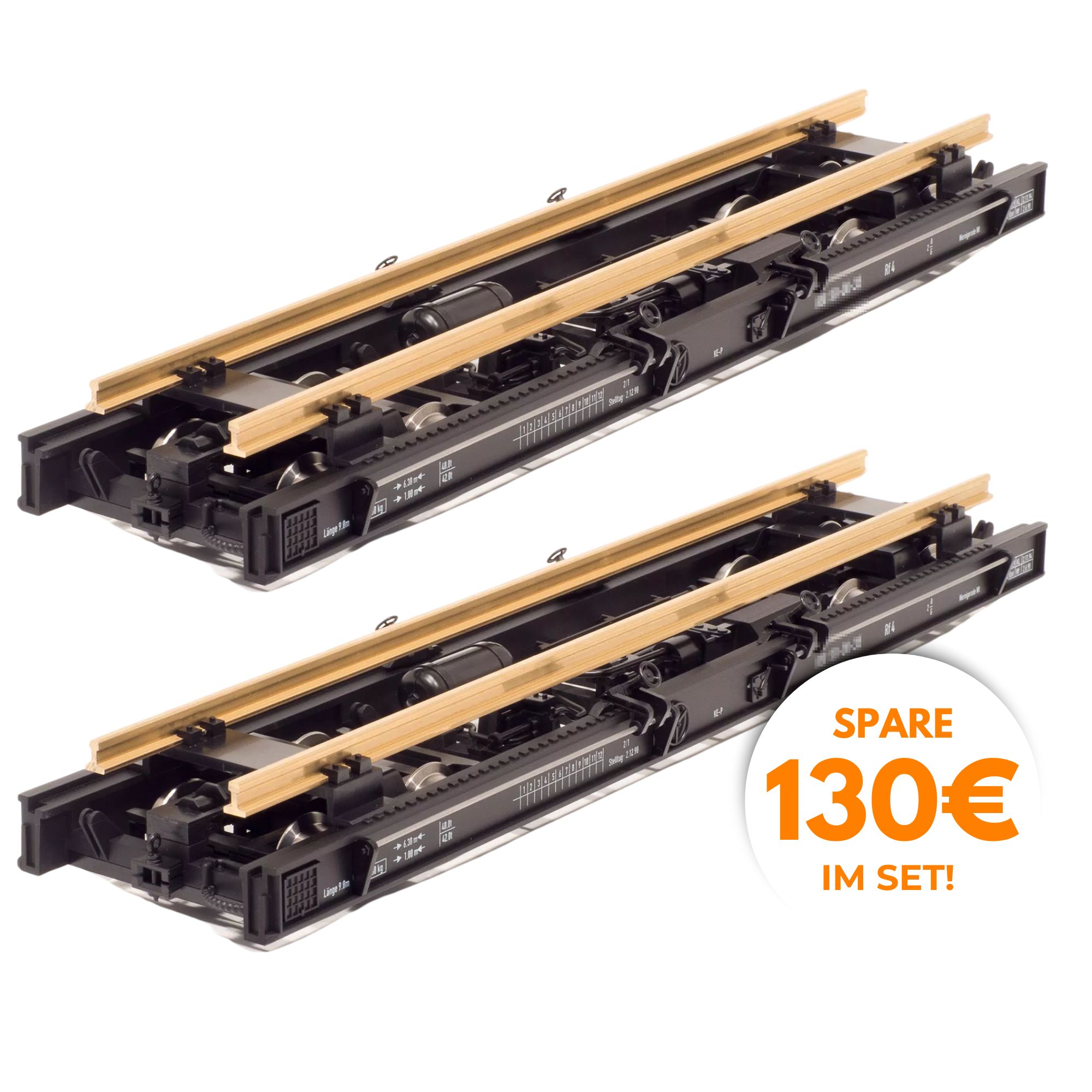 DR Rollwagen-Set 99-06-29 und 99-06-32 Train Line 8200277