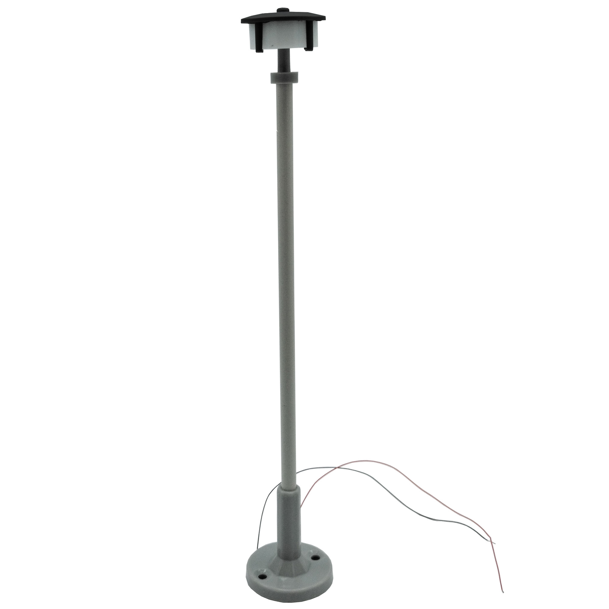 Nostalgische LED Bahnhofslaterne Rundscheibenleuchte grau für LGB Spur-G ML-Train 83801070