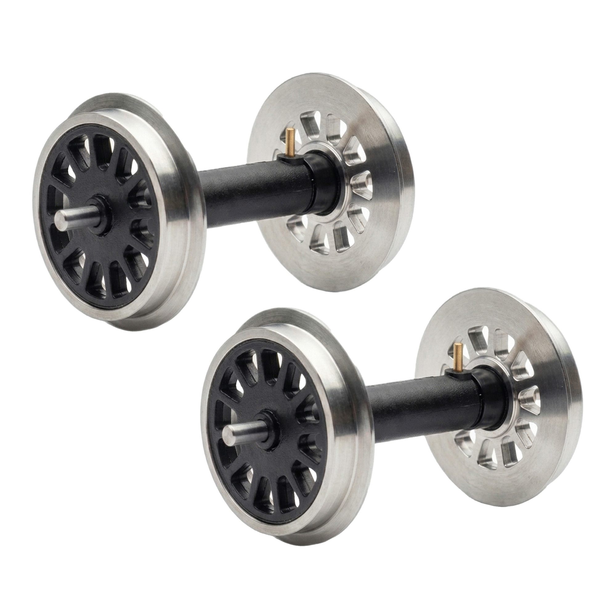 2x Speichenradsatz kugelgelagert stromführend aus Edelstahl 31 mm ML-Train 88675082