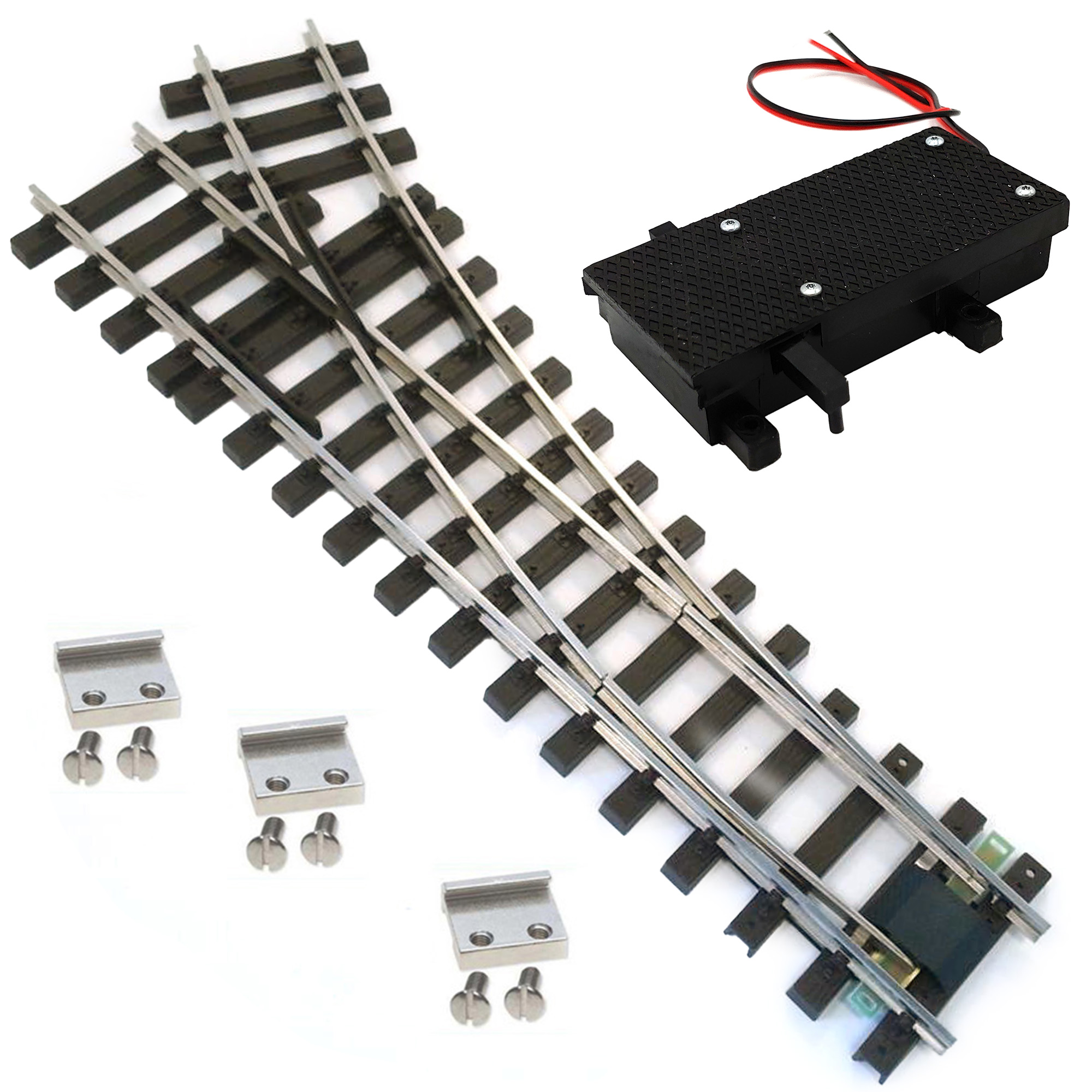 Weiche rechts Set Vernickelt R3 120 cm mit digitalen Weichenantrieb ML-Train 8930046