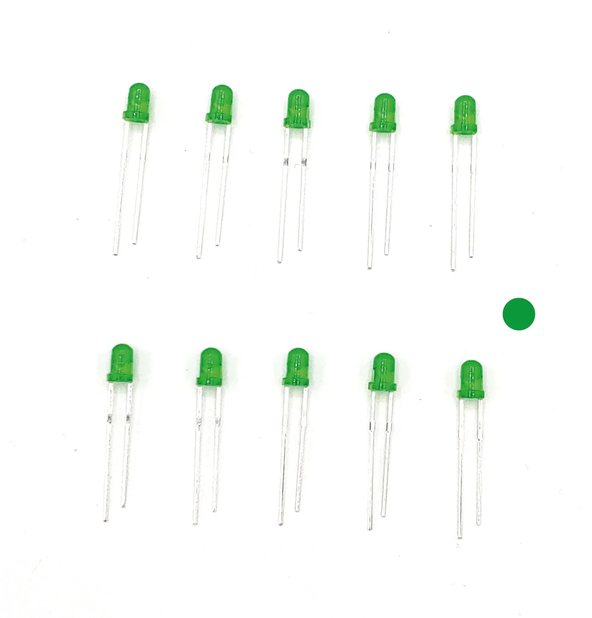10x LED 3 mm diffus grün mit integriertem Widerstand für 5-24 V ML-Train 83801230
