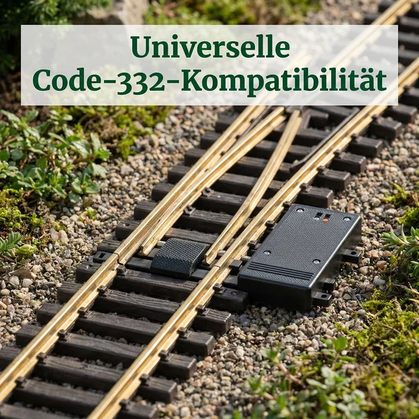 Elektroweiche rechts 30° R1 LGB 12050 - Universelle Code-332-Kompatibilität
