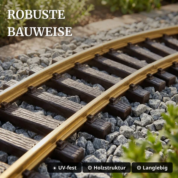 Gleis gebogen 30° R2 LGB 15000 - Robuste Bauweise