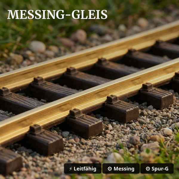 Gleis gebogen R5 15 Grad LGB 18000 - Messing-Gleis