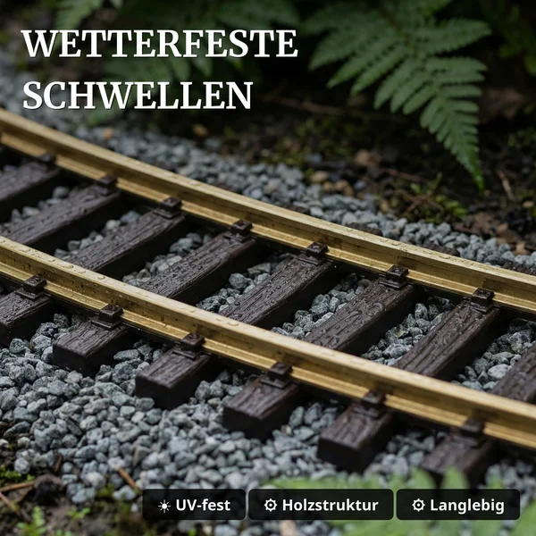 Gleis gebogen R5 15 Grad LGB 18000 - Wetterfeste Schwellen