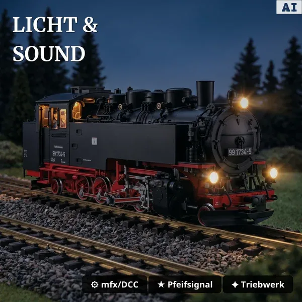 Dampflok 99 1734-5 SDG LGB 21486 - Licht & Sound