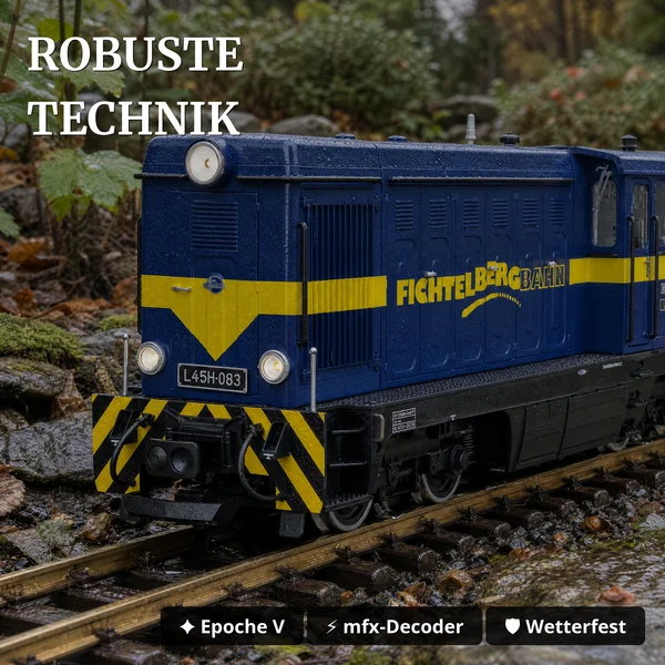Diesellok L45H-083 Fichtelbergbahn BVO Bahn GmbH LGB 26451 - Robuste Technik