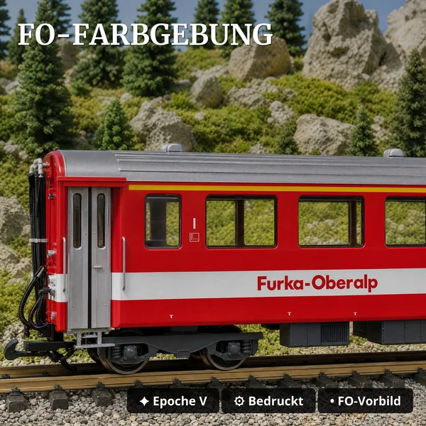 LGB 30682 Personenwagen 1. Klasse Furka-Oberalp-Bahn Spur G Epoche V – Märklin - FO-Farbgebung