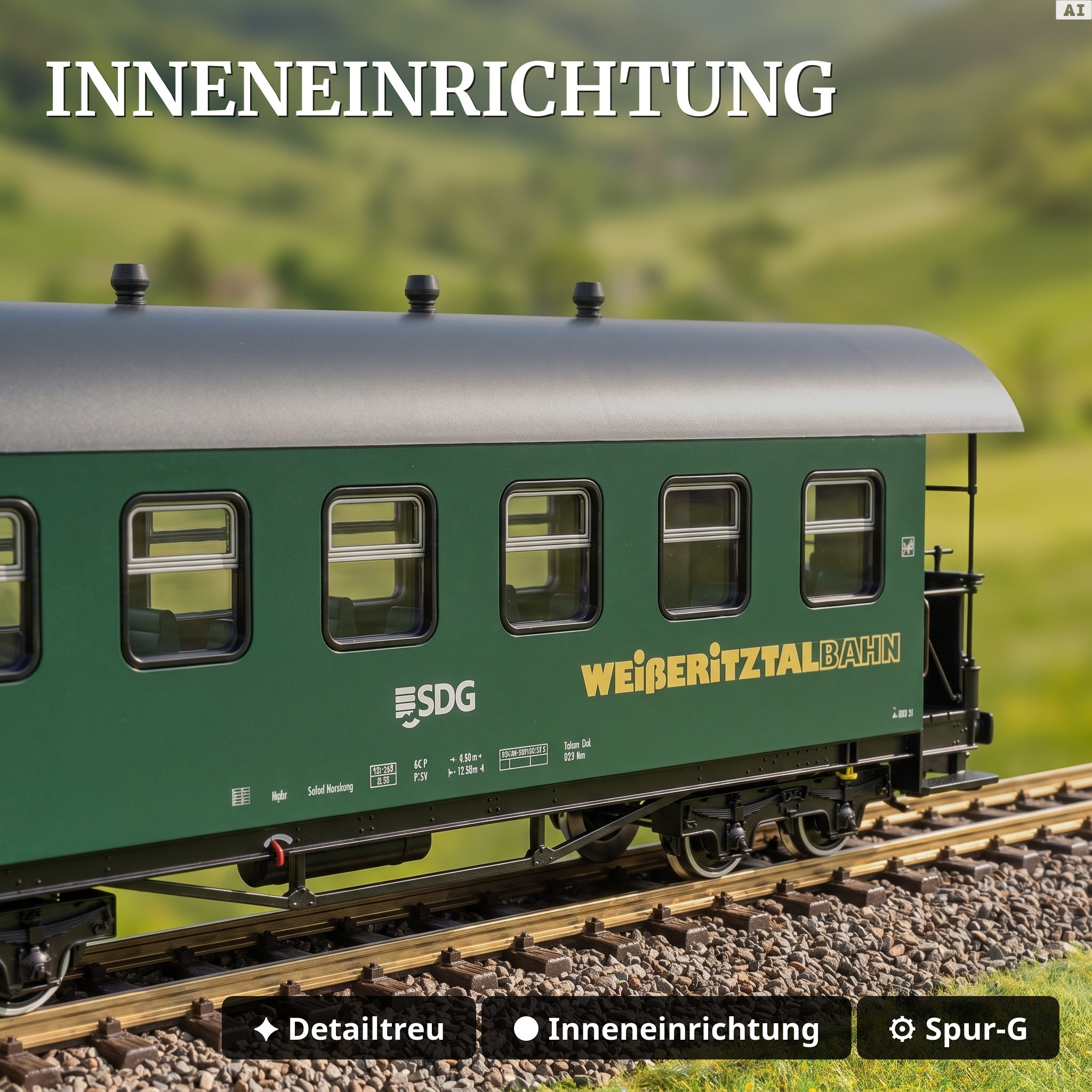 SDG Personenwagen KB 970-351 LGB 31391 - Inneneinrichtung
