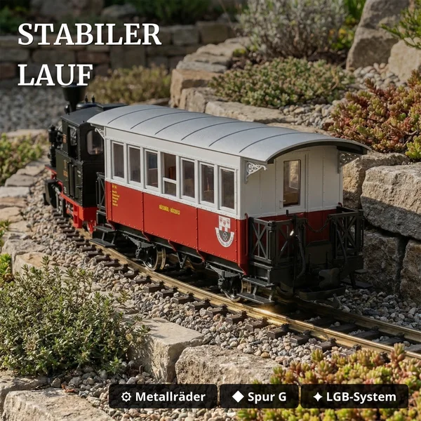 Personenwagen 116 Gemeinde Dörzbach Jagsttalbahn LGB 33205 - Stabiler Lauf