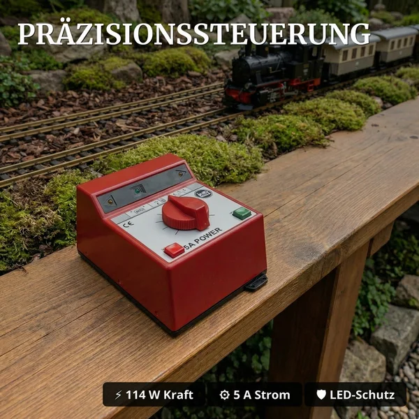 Elektronischer Fahrregler 5A mit Schaltnetzteil 19V/6A im Spur G Set - Präzisionssteuerung