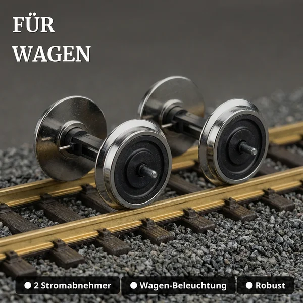 Kugelgelagertes Radsatzpaar 2 Stück LGB 67403 - Für Wagen