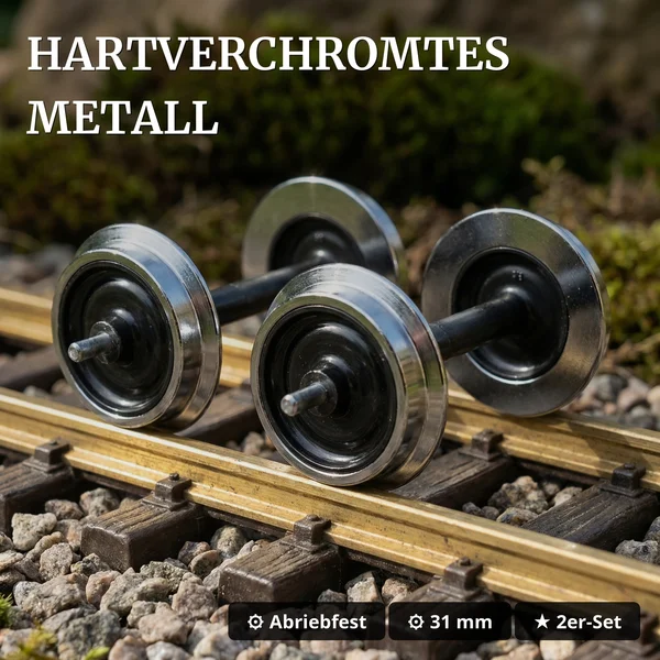 Vollradsatz Metall 2 St LGB 67419 - Hartverchromtes Metall
