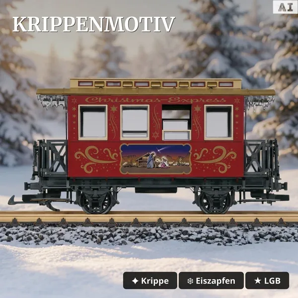 Weihnachtszug Personenwagen Krippe LGB 70308-M003 - Krippenmotiv