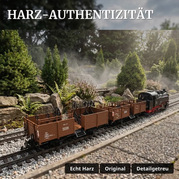HSB Fahrrad- & Cabriowagen Set Spur G – KC901-157 & 901-157 Güterwagen mXion 8200280 - Harz-Authentizität