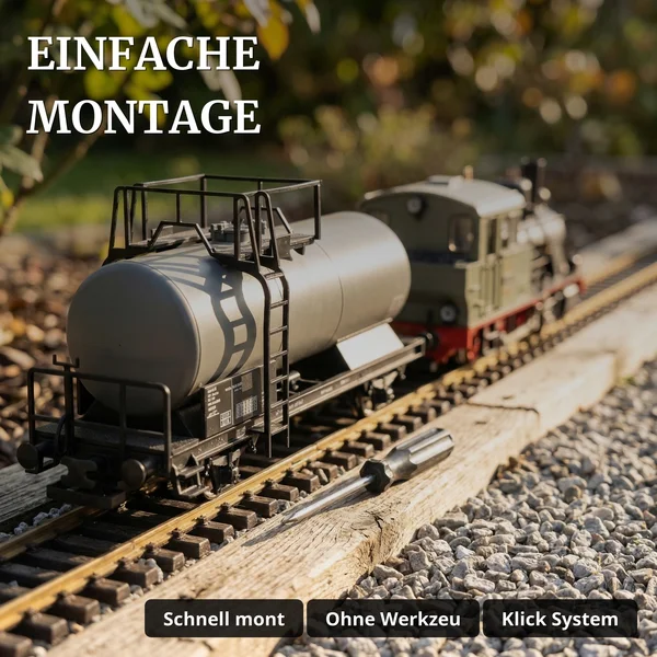 ML-Train Tankbühne 3-tlg. für LGB Kesselwagen 3er Set Spur G - Einfache Montage