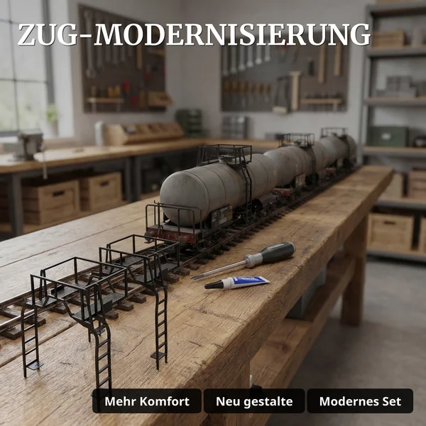 ML-Train Tankbühne 3-tlg. für LGB Kesselwagen 3er Set Spur G - Zug-Modernisierung
