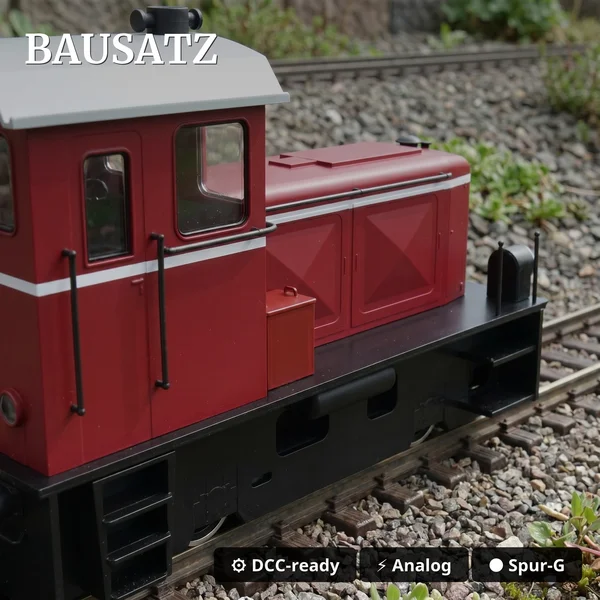 Bausatz-Set mit Diesellok V3 der DEV analog und 2 Hochbordwagen in braun ML-Train 8200291 - Bausatz