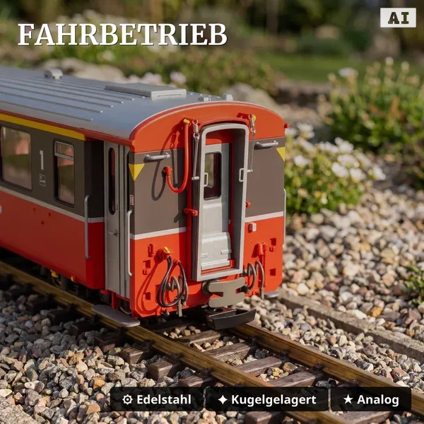 RhB Personenwagen EW III analog 3er Set - 1. Klasse und 2. Klasse Train Line 8200298 - Fahrbetrieb