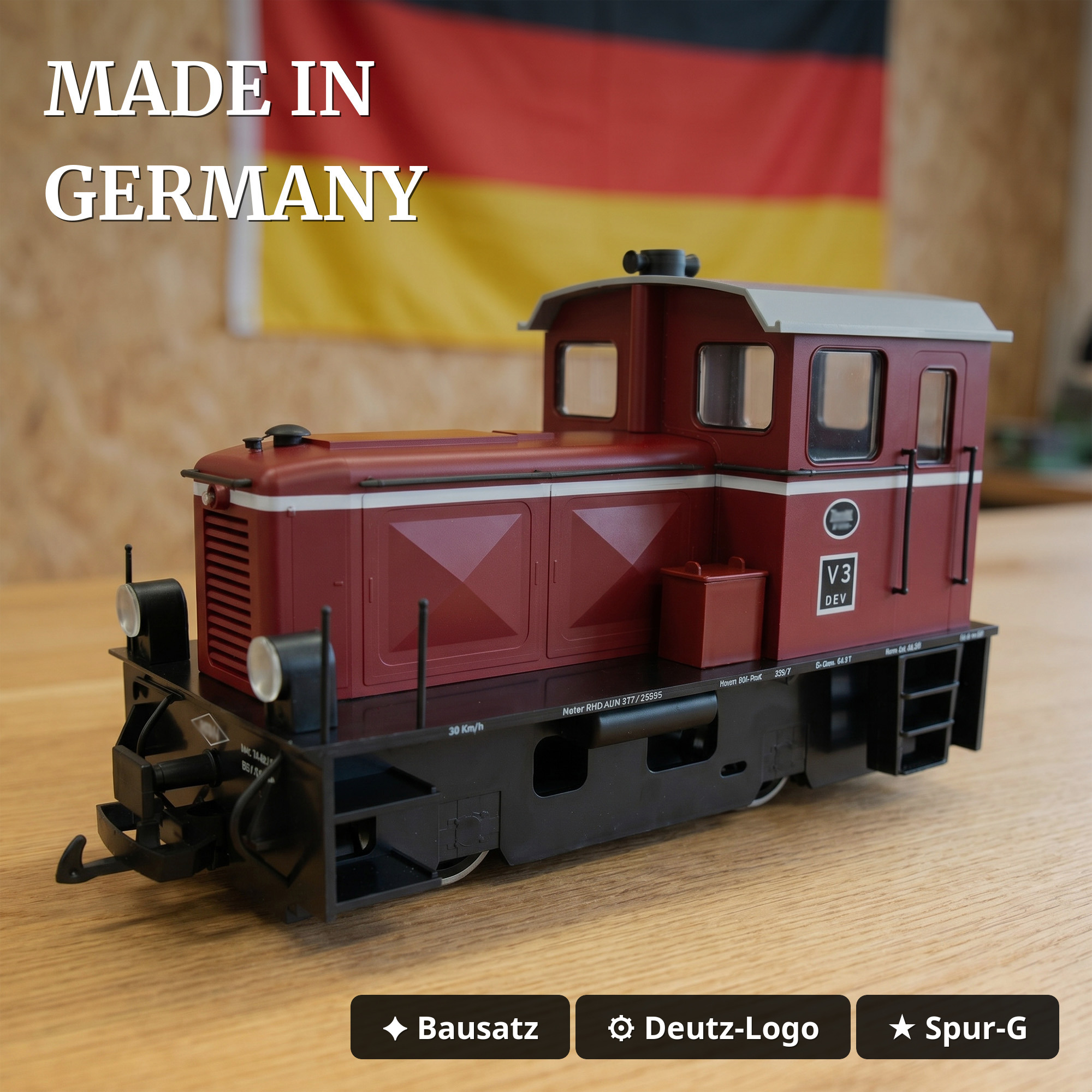 Diesellok V3 der DEV analog als Spur-G Bausatz – ML-Train 82021000 - Made in Germany