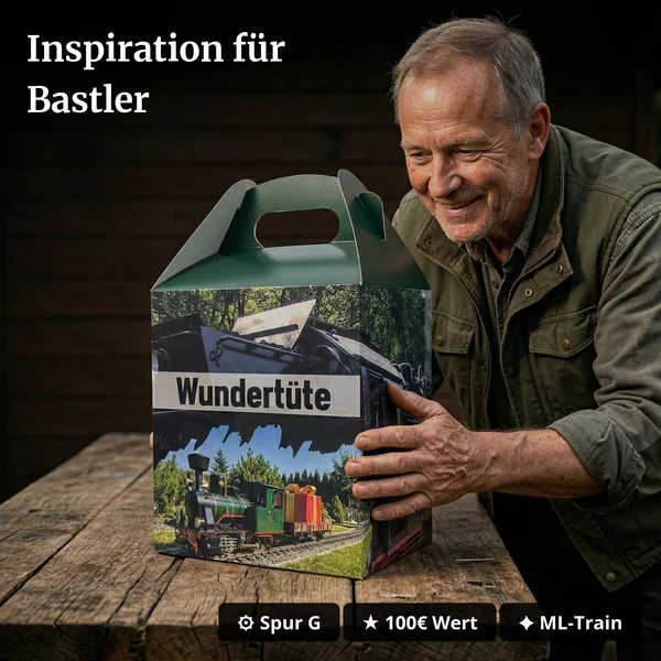 Wundertüte mit Basic Spur-G Zubehör - Überraschungs Gartenbahn-Geschenk Box ML-Train 8300001 - Faszination des Unbekannten