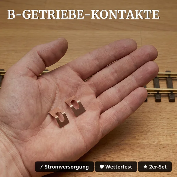 Getriebeplättchen 2 Stück für B-Getriebe Spur G – Kontaktplättchen aus Kupferlegierung ML-Train 83201215 - B-Getriebe-Kontakte