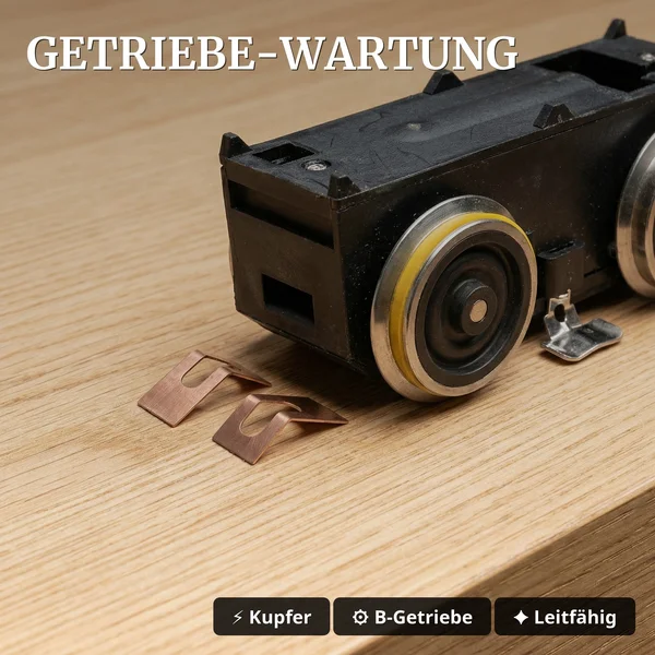 Getriebeplättchen 2 Stück für B-Getriebe Spur G – Kontaktplättchen aus Kupferlegierung ML-Train 83201215 - Getriebe-Wartung