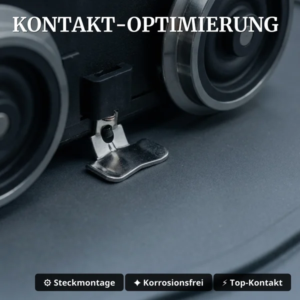 Schleifschuh mit Schleiferkohle - Wartungs-Set für LGB B-Getriebe Ersatzteile bei Verschleiß ML-Train 83201244 - Kontakt-Optimierung