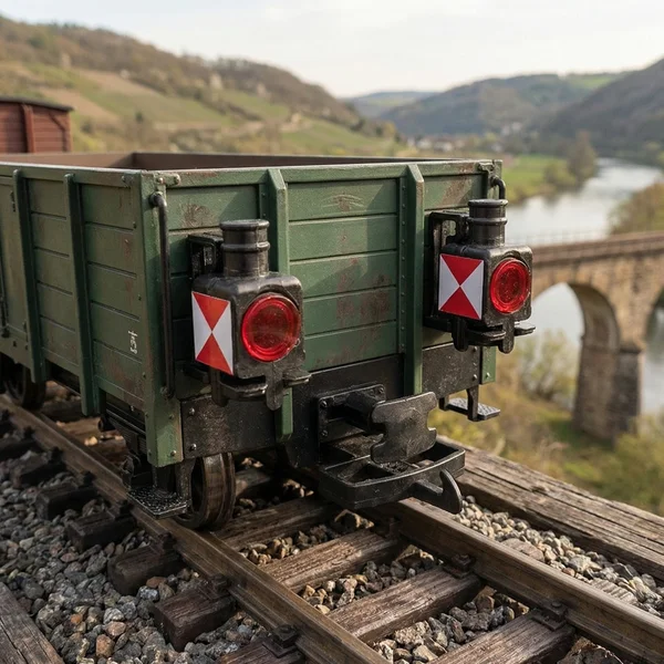 2x Zugschlusslampe europäisch ML-Train 83801035 - Authentischer europäischer Zugabschluss
