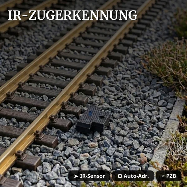 Lichtsignal Typ HV Vorsignal für Spur G analog / digital mit Decoder ML-Train 83804638 - IR-Zugerkennung