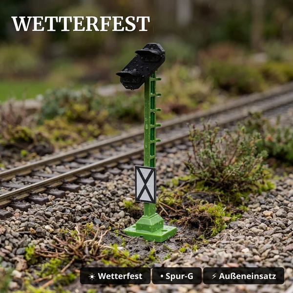 Lichtsignal Typ HV Vorsignal für Spur G analog / digital mit Decoder ML-Train 83804638 - Wetterfest
