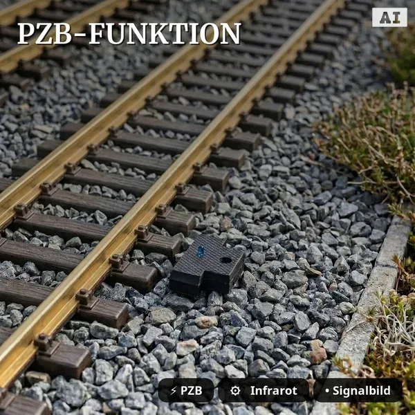 Lichtsignal Typ HV Hauptsignal mit Vorsignal für Spur G analog / digital mit Decoder ML-Train 83804641 - PZB-Funktion