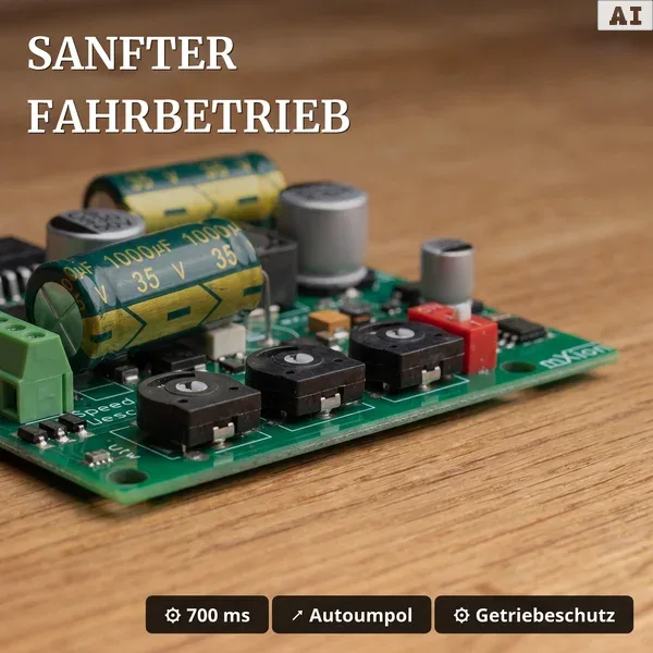 Analoge Pendelzugsteuerung 5 A für Spur-G mit Anfahr- und Bremsverzögerung ML-Train 84003018  - Sanfter Fahrbetrieb