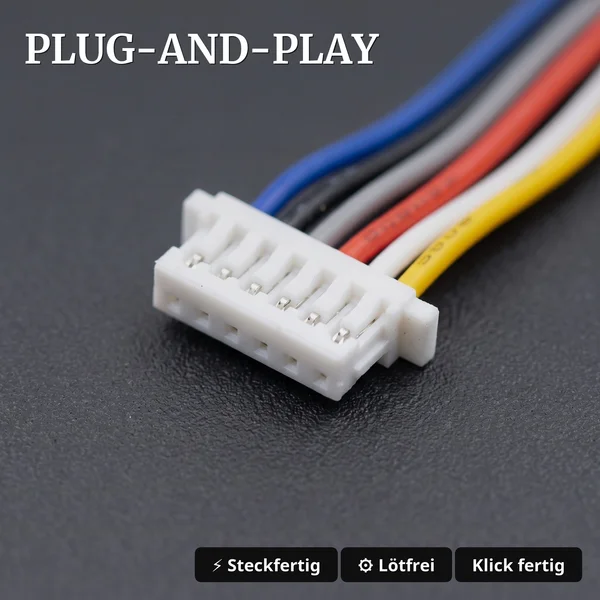 Weichenantriebskabel 6-polig 30 cm Anschlusskabel für Weichenantrieb Spur G ML-Train 84004106 - Plug-and-Play