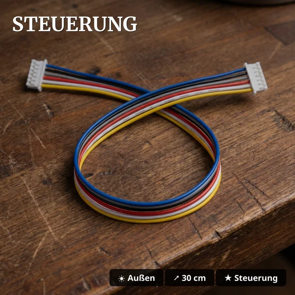 Weichenantriebskabel 6-polig 30 cm Anschlusskabel für Weichenantrieb Spur G ML-Train 84004106 - Steuerung
