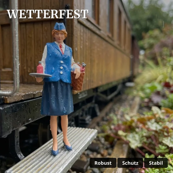 ML-Train Zugbegleiterin HSB Anette Spur G – Handbemalt, Witterungsbeständig - Wetterfest