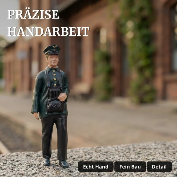 Zugbegleiter historisch Joachim – Spur G, wetterfest, handbemalt, UV-beständig - Präzise Handarbeit