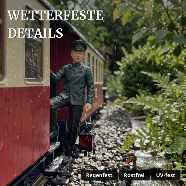 ML-Train Rangierer Markus DR/HSB Spur G – Figur mit beweglichen Armen 88500815 - Wetterfeste Details