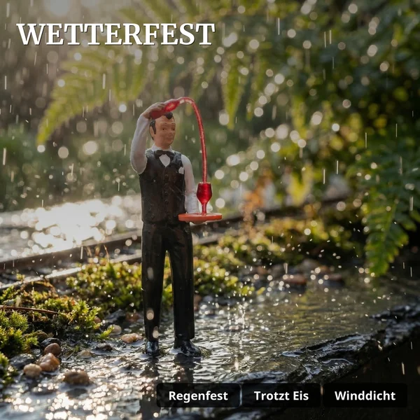 ML-Train Sommelier Stephano RhB Glacier-Express Spur G Figur Handbemalt, Wetterfest - Wetterfest