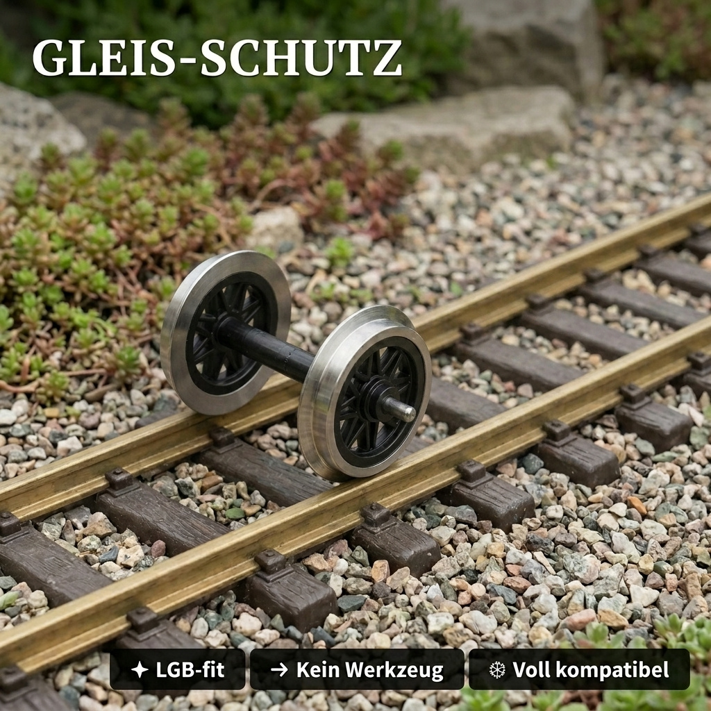 2x V-Speiche Radsatz aus Edelstahl 31 mm Spur G ML-Train 88671142 - Gleis-Schutz
