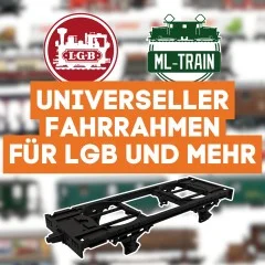 Universal Fahrrahmen schwarz 30 cm für Spur G ML-Train 88900001 - Optimale Länge für viele Wagenmodelle