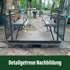 Mannschaftswagen mit Bremserbühne Lore Feldbahnwagen Spur-G als Bausatz ML-Train 88919405 - Detailgetreue Nachbildung