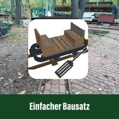 Mannschaftswagen mit Bremserbühne Lore Feldbahnwagen Spur-G als Bausatz ML-Train 88919405 - Einfacher Bausatz